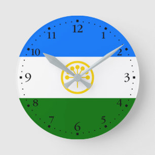 Patriotic Bashkortostan Flag Round Clock
