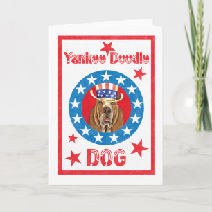 Patriotic Basset Card