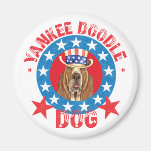 Patriotic Basset Magnet