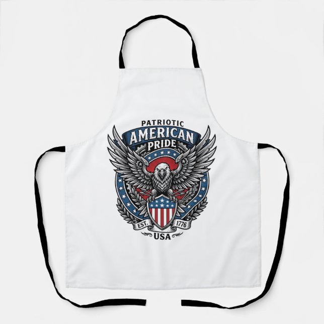 Patriotic Battle Hawk Patriotic Eagle & Hawk 4th o Apron (Front)