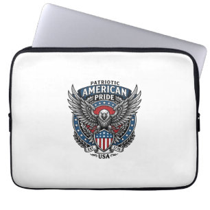 Patriotic Battle Hawk Patriotic Eagle & Hawk 4th o Laptop Sleeve