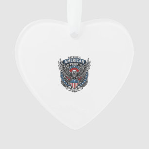 Patriotic Battle Hawk Patriotic Eagle & Hawk 4th o Ornament