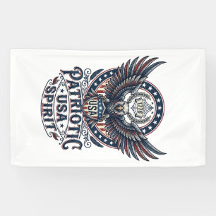 Patriotic Battle Hawk Patriotic Eagle & Hawk Ameri Banner