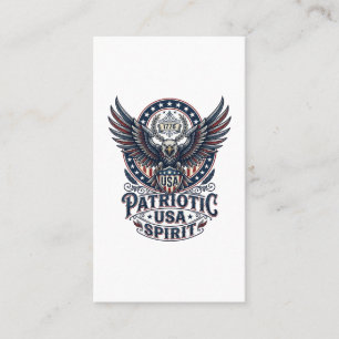 Patriotic Battle Hawk Patriotic Eagle & Hawk Ameri Business Card