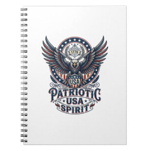 Patriotic Battle Hawk Patriotic Eagle & Hawk Ameri Notebook