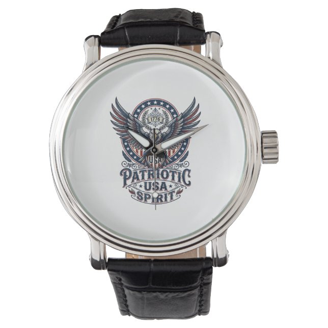 Patriotic Battle Hawk Patriotic Eagle & Hawk Ameri Watch (Front)