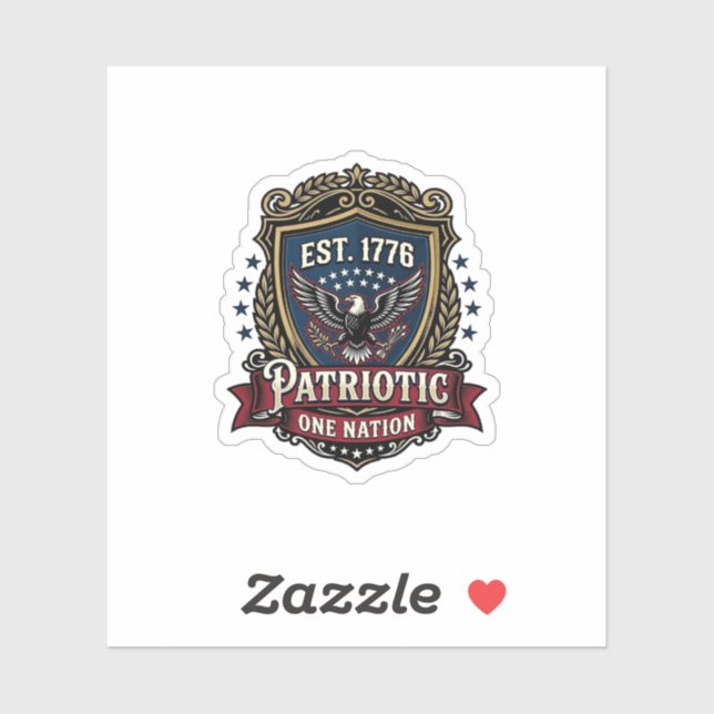 Patriotic Battle Shield 1776 Military Inspired Sym (Sheet)