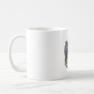 Patriotic Battle Shield 1776 Military Inspired Sym Coffee Mug