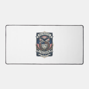Patriotic Battle Shield 1776 Military Inspired Sym Desk Mat