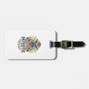 Patriotic Battle Shield 1776 Military Inspired Sym Luggage Tag