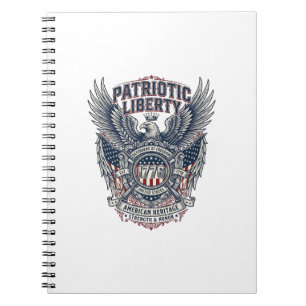 Patriotic Battle Shield 1776 Military Inspired Sym Notebook