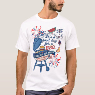 Patriotic BBQ 4th of July 2026 America 250th T-Shirt