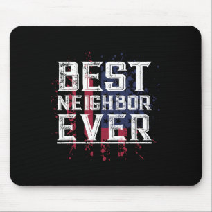Patriotic Bbq Funny Thank You Gift Best Neighbour Mouse Mat