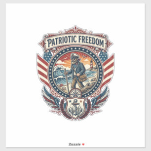 Patriotic Beachcomber Vector Graphic Tee_1