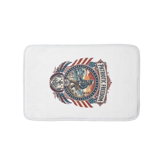 Patriotic Beachcomber Vector Graphic Tee_1 Bath Mat (Front)
