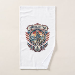 Patriotic Beachcomber Vector Graphic Tee_1 Hand Towel