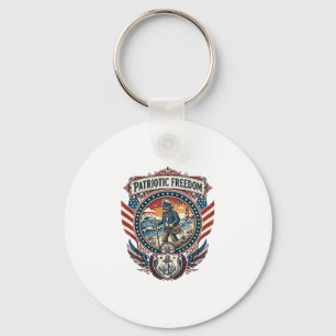 Patriotic Beachcomber Vector Graphic Tee_1 Key Ring