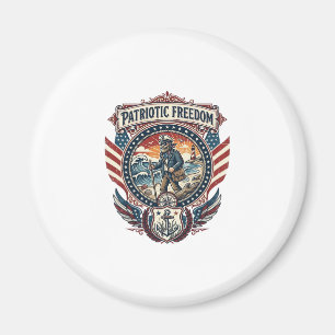 Patriotic Beachcomber Vector Graphic Tee_1 Magnet