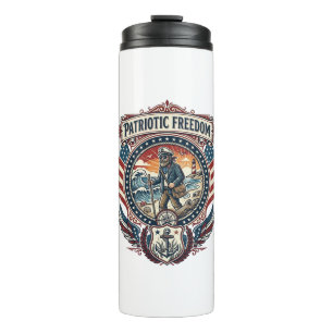 Patriotic Beachcomber Vector Graphic Tee_1 Thermal Tumbler