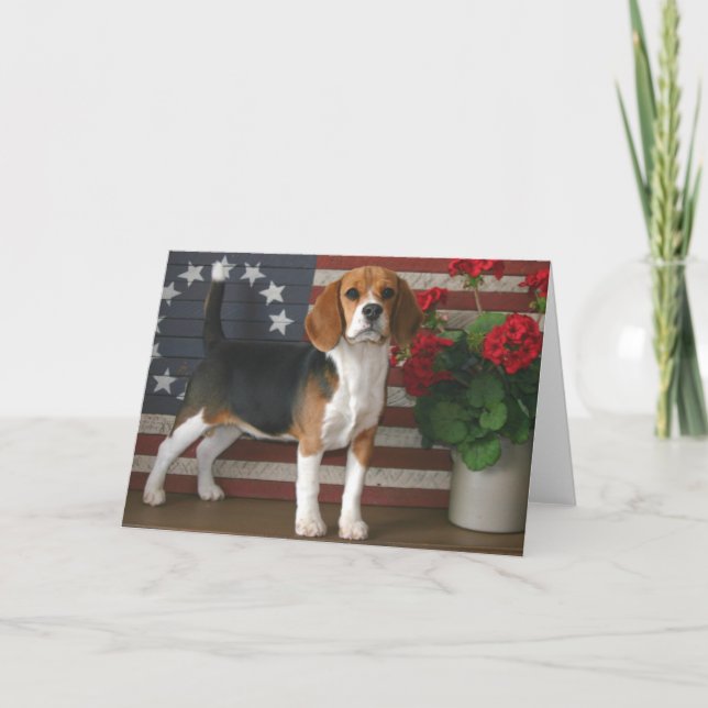 Patriotic Beagle Card (Front)