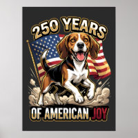 Patriotic Beagle Dog – 250 Years of American Joy