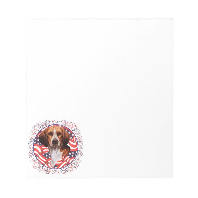 Patriotic Beagle Notepad (Front)