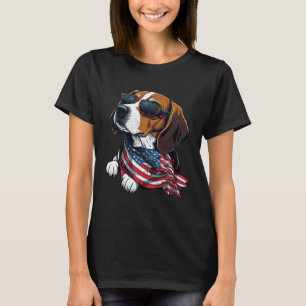 Patriotic Beagle Wearing An American Flag Patrioti T-Shirt