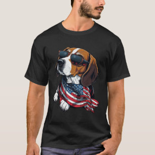Patriotic Beagle Wearing An American Flag Patrioti T-Shirt