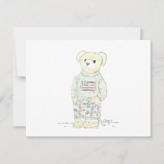 Patriotic Bear Holiday Card