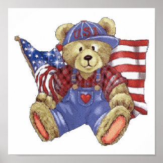 Patriotic Bear Poster