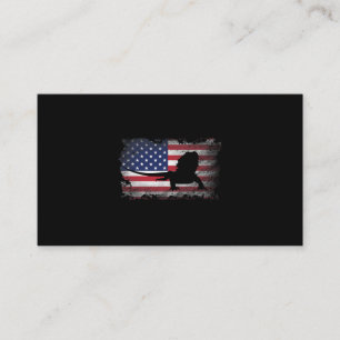 Patriotic Bearded Dragon American Flag Cool Bearde Business Card