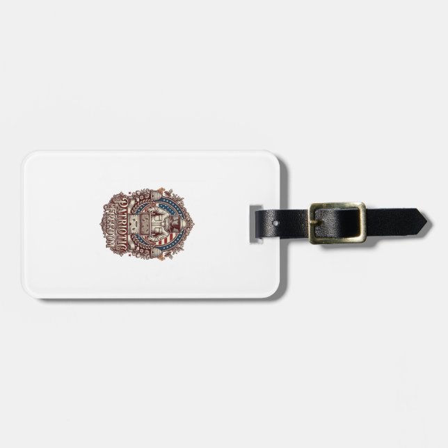 Patriotic Beekeeper Vector Graphic Tee Luggage Tag (Front Horizontal)