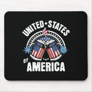 Patriotic Beer American Flag 4th Of July Beer Usa Mouse Mat