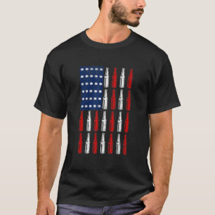 Patriotic Beer Bottle Usa American Flag 4th Of Jul T-Shirt