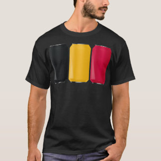 Patriotic Beer Cans Belgium Flag T-Shirt
