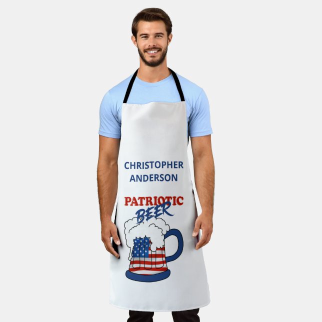 Patriotic beer custom apron (Worn)