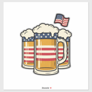 Patriotic Beer Mug Vintage Vector Design_1