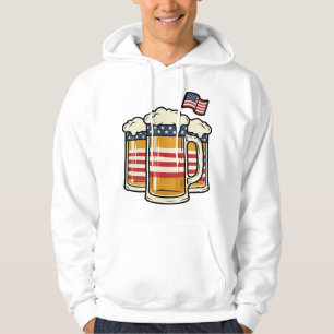 Patriotic Beer Mug Vintage Vector Design_1 Hoodie