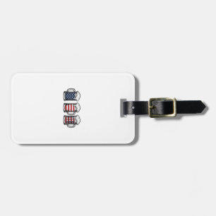 Patriotic Beer Mugs Vintage Vector Shirt Design_1 Luggage Tag