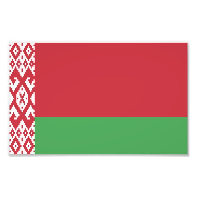 Patriotic Belarusian Flag Photo Print (Front)