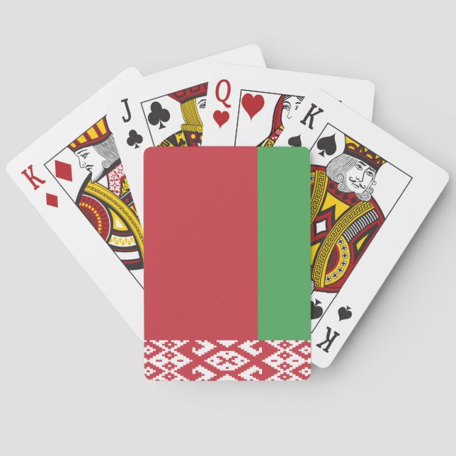 Patriotic Belarusian Flag Playing Cards (Back)