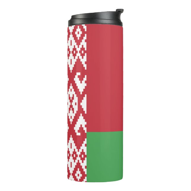 Patriotic Belarusian Flag Thermal Tumbler (Rotated Left)