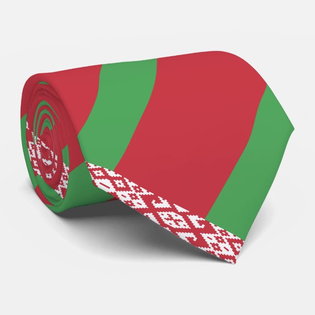 Patriotic Belarusian Flag Tie (Rolled)