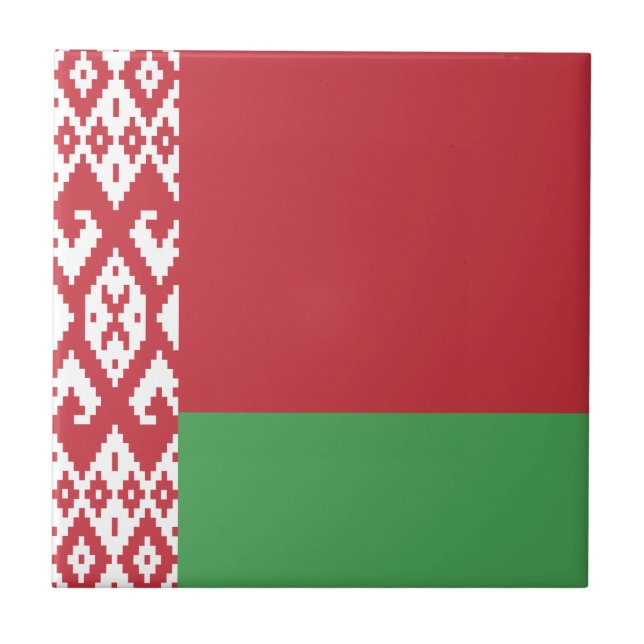 Patriotic Belarusian Flag Tile (Front)