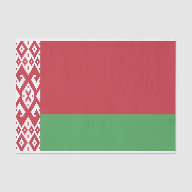 Patriotic Belarusian Flag Tissue Paper (Front)
