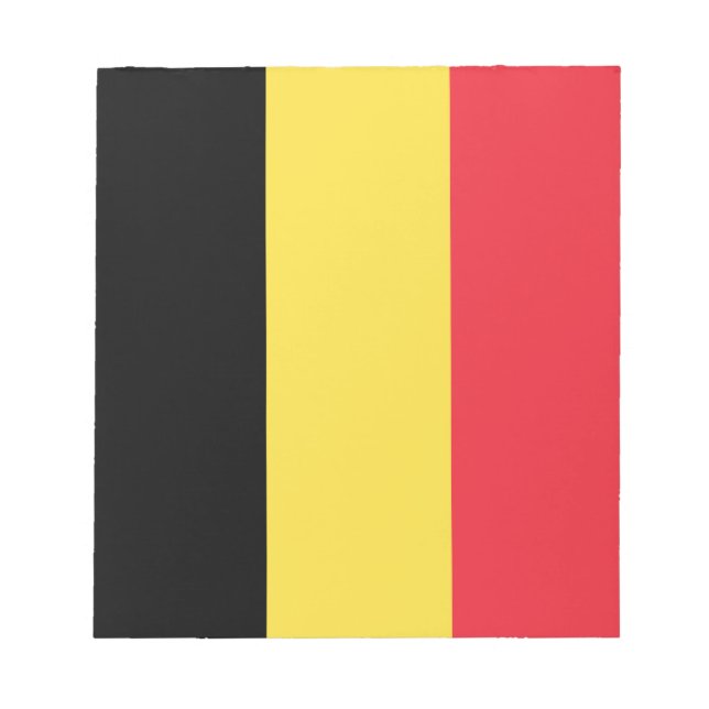 Patriotic Belgian Flag Notepad (Front)