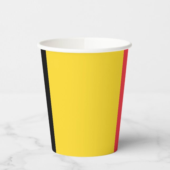 Patriotic Belgian Flag Paper Cups (Left)