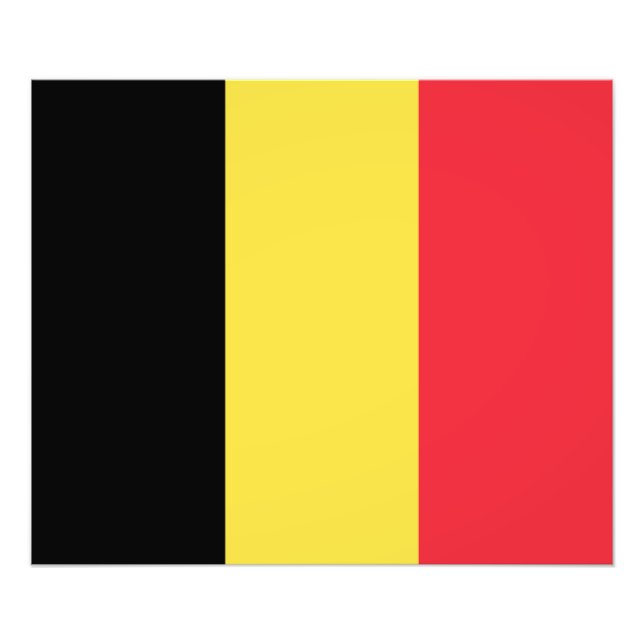 Patriotic Belgian Flag Photo Print (Front)