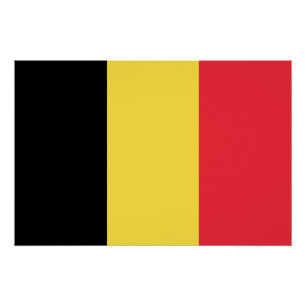 Patriotic Belgian Flag Poster