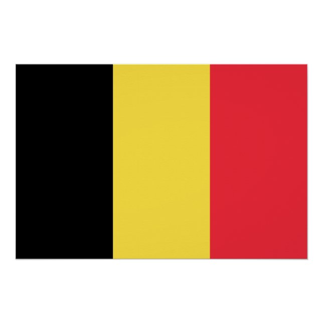 Patriotic Belgian Flag Poster (Front)